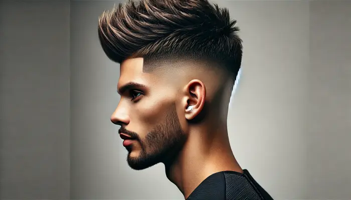 High Taper Fade with Textured Fringe