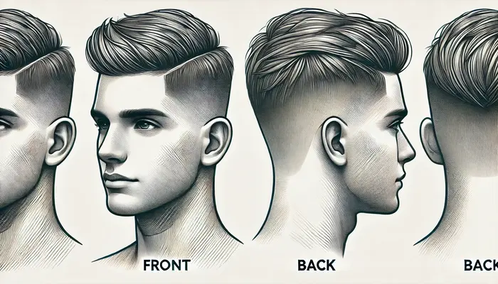 Low Taper Fade Front and Back Views