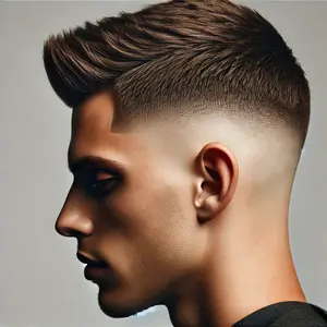 Low Taper Fade with Straight Hair