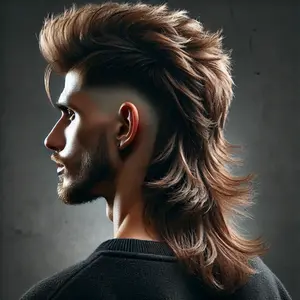 Mid Taper Fade Mullet