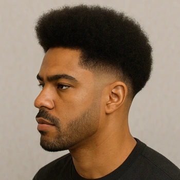 Taper Fade Haircut Black Men Afro