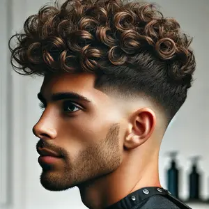 blowout low taper fade for curly hair