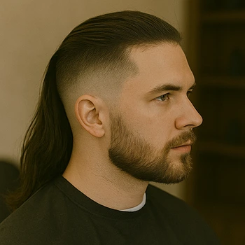 High Taper Fade with Long Hair