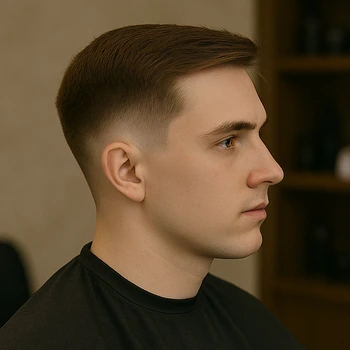 High Taper Fade with Straight Hair