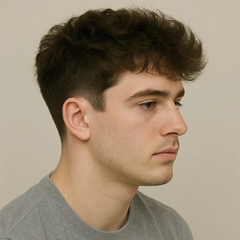 Low Taper Fade Fluffy Hair