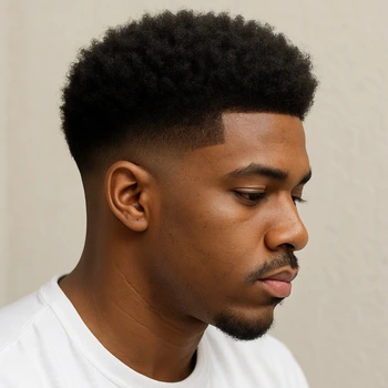 low taper fade on afro hair