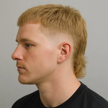 Low Taper Short Mullet Fade