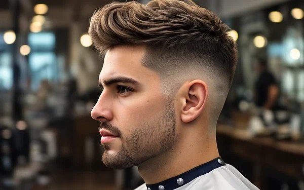 mid taper fade blowout haircut