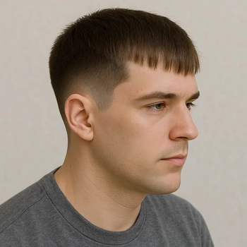 Mid Taper Fade for Straight Hair
