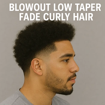 Blowout Low Taper Fade Curly Hair