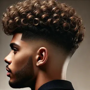 blowout low taper fade curly hair