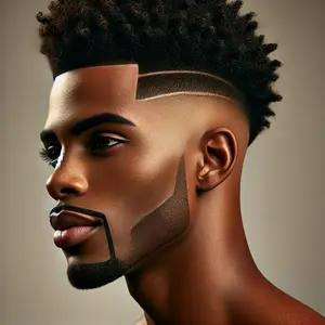 Blowout Taper Fade Black Male haircut