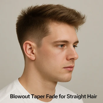 Blowout Taper Fade for Straight Hair