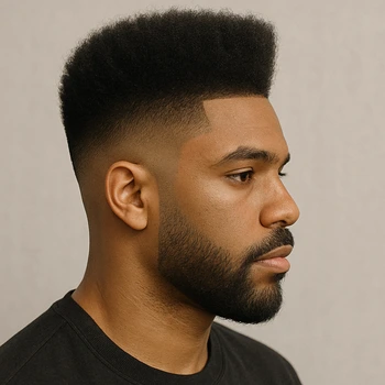 high taper fade afro haircut