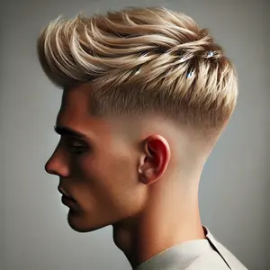 Low Taper Fade Blonde Hair