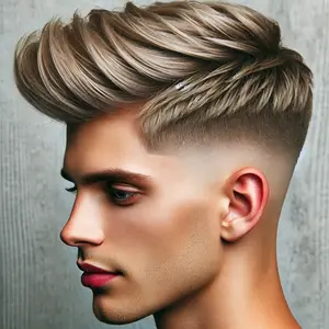 Mid Taper Fade Blonde Hair