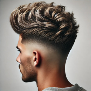 Mid Taper Fade Fluffy Hair