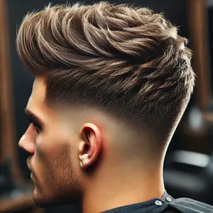 Mid Taper Fade with Textured Top