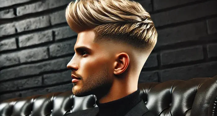 blonde taper fade