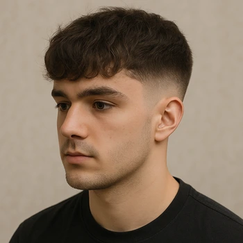 Low Taper Fade Fluffy Fringe