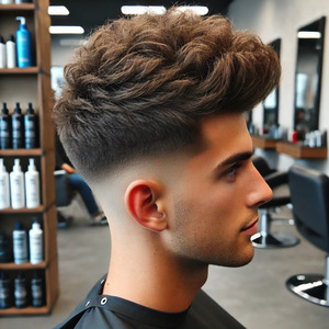 low taper fade fluffy hair