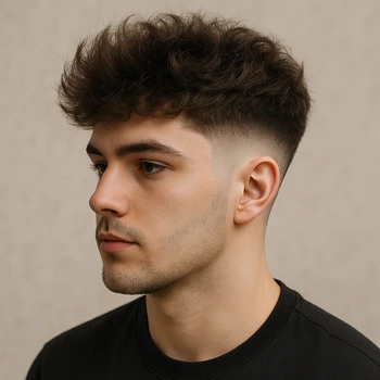 Low Taper Fade Fluffy Hair