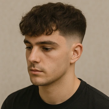 Mid Taper Fade Fluffy Fringe