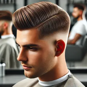 classic comb over taper fade haircut