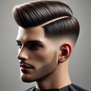 mid taper fade haircut with comb over