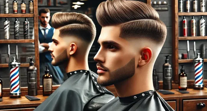 taper comb over fade haircut