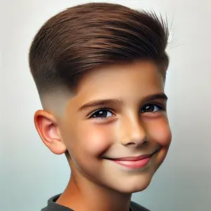 taper fade for kids with straight hair