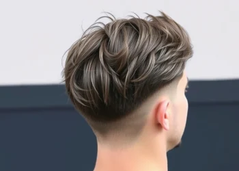 taper messy fade haircut