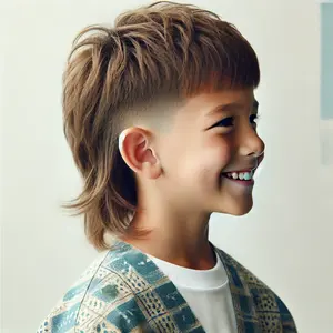 taper short mullet fade for kids