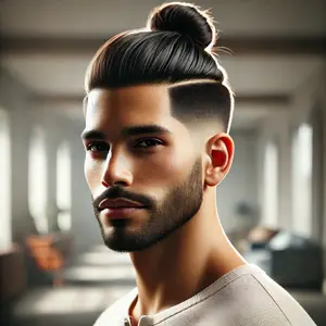 Low Taper Fade Man Bun