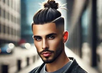 Man Bun Taper Fade