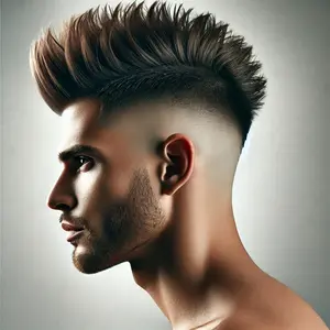 high taper fade mohawk hairstyle