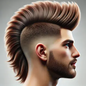 taper fade mohawk mullet