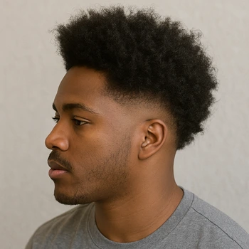 a man with bald taper fade afro
