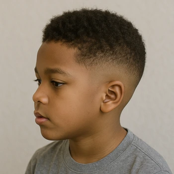 a man with bald taper fade kids