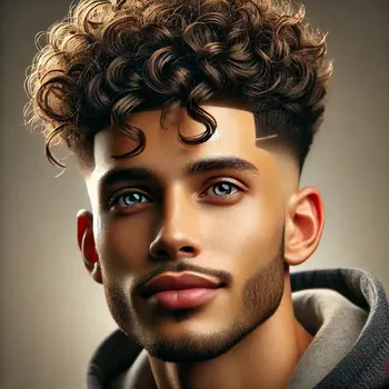 high taper fade perm hairstyle