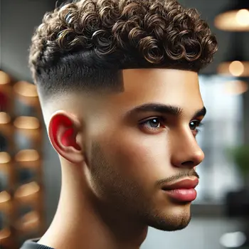 low taper fade perm hairstyle