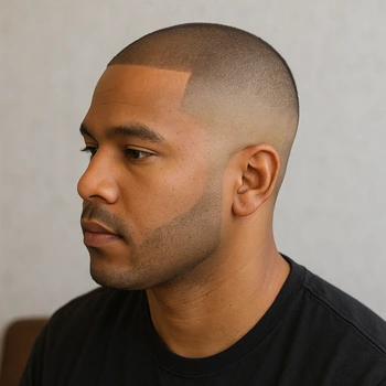 taper semi bald fade