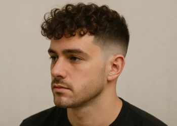 loose perm taper fade haircut