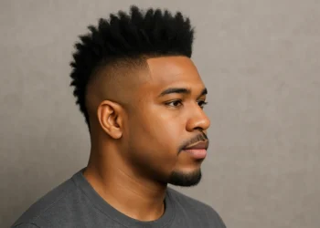 black taper mohawk fade