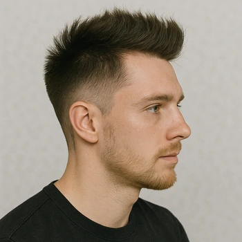 Fohawk Taper Fade Straight Hair