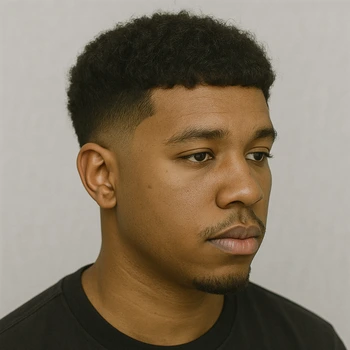 fringe taper fade for black hair