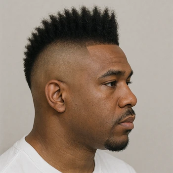 High Fade Mohawk Black Male