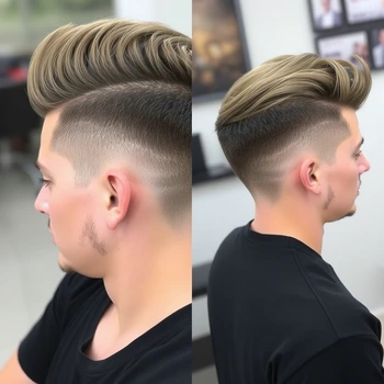 high taper fade mullet