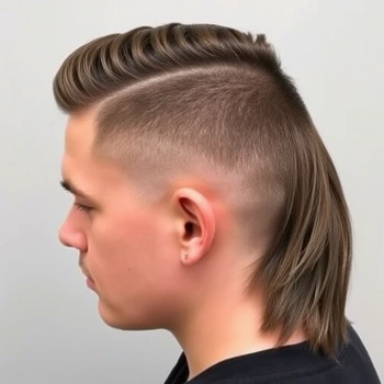 low taper fade mullet