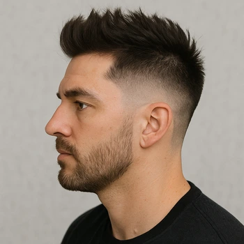 mid taper fade fohawk